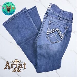 Ariat Real Denim Jeans Womens Size 27S Medium Wash Bootcut Cowgirl Rodeo 27x30‎